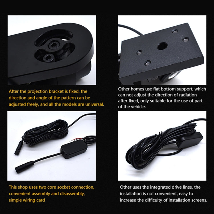 2 PCS DC 8-36V Ghost Shadow Courtesy Angel Wings Projection Lamp Car Door LED Welcome Lights(White Light) - free shipping - PMC TechLife - Order now!