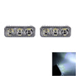 2 PCS DC 12V 6W 400 LM 6000K Tri Circular Car DRL Daytime Running White Lights Lamp, Cable Length: 50cm - Running Lights by PMC TechLife | Online Shopping South Africa | PMC TechLife | Buy Now Pay Later Mobicred