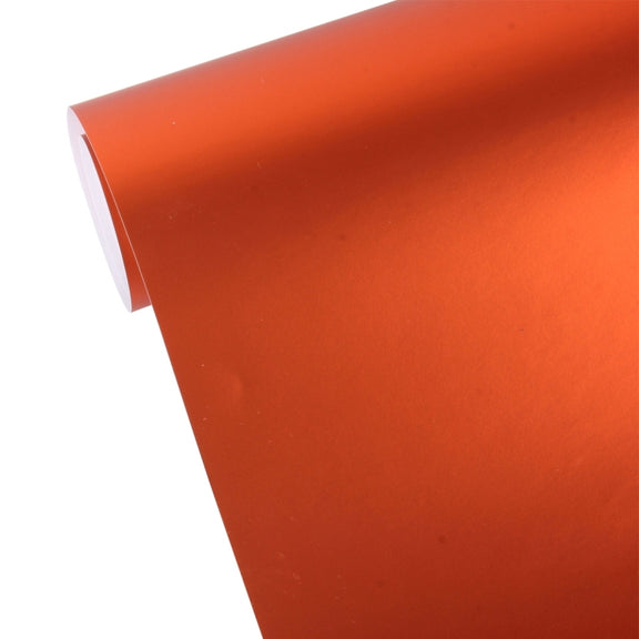 8m * 0.5m Ice Blue Metallic Matte Icy Ice Car Decal Wrap Auto Wrapping Vehicle Sticker Motorcycle Sheet Tint Vinyl Air Bubble Sticker(Orange)