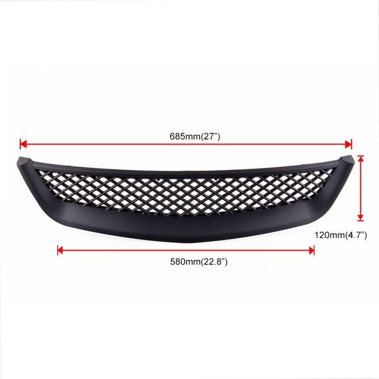 Car Front Racing Front Grille Grid ABS Insect Net for Honda Civic 2001-2003 - Others by PMC TechLife | Online Shopping South Africa | PMC TechLife | Buy Now Pay Later Mobicred