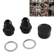 M28~10AN Black Engine Rear Block Breather Fitting Adapter for Honda Oil Catch Can B16 B18C - Engine Fittings by PMC TechLife | Online Shopping South Africa | PMC TechLife