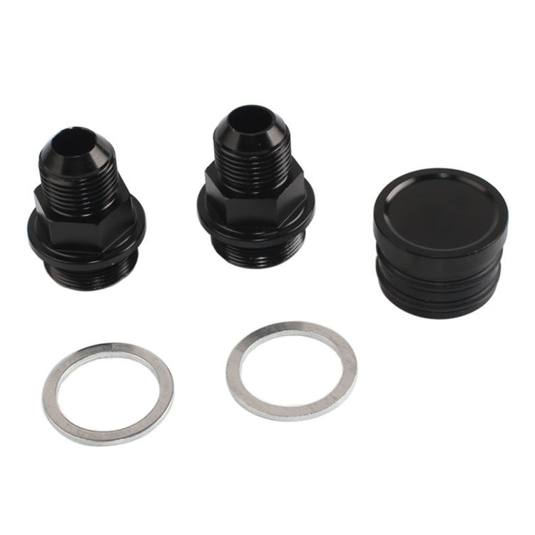 M28~10AN Black Engine Rear Block Breather Fitting Adapter for Honda Oil Catch Can B16 B18C - Engine Fittings by PMC TechLife | Online Shopping South Africa | PMC TechLife