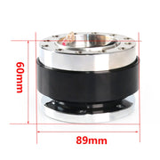 Universal 60mm Car Steering Wheel Quick Release HUB Racing Adapter Snap Off Boss Kit(Black)