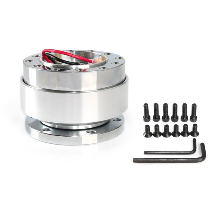 Universal 60mm Car Steering Wheel Quick Release HUB Racing Adapter Snap Off Boss Kit(Silver) - Other Tools by PMC TechLife | Online Shopping South Africa | PMC TechLife | Buy Now Pay Later Mobicred