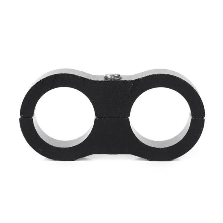 AN8 Automotive 2-hole High Pressure Tubing Fixing Clip Car Tubing Clamp Aluminum Alloy Clip Tubing Separator, Random Color Delivery