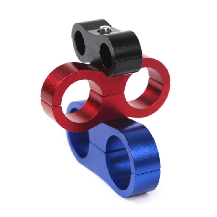 AN8 Automotive 2-hole High Pressure Tubing Fixing Clip Car Tubing Clamp Aluminum Alloy Clip Tubing Separator, Random Color Delivery - Booster Cable & Clip by PMC TechLife | Online Shopping South Africa | PMC TechLife | Buy Now Pay Later Mobicred
