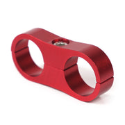 AN12 Automotive 2-hole High Pressure Tubing Fixing Clip Car Tubing Clamp Aluminum Alloy Clip Tubing Separator, Random Color Delivery