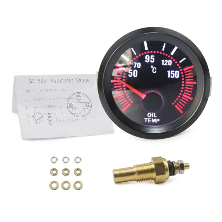 52mm 12V Universal Car Modified Oil Temperature Gauge - Clocks & Car Meters by PMC TechLife | Online Shopping South Africa | PMC TechLife | Buy Now Pay Later Mobicred