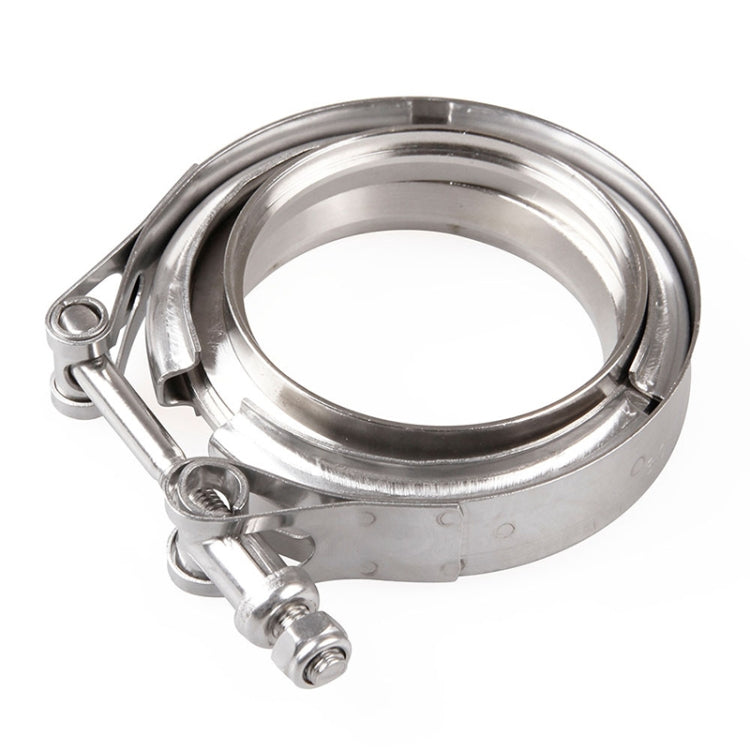 4 inch Car Turbo Exhaust Downpipe V-Band Clamp Stainless Steel 304 Flange Clamp - Booster Cable & Clip by PMC TechLife | Online Shopping South Africa | PMC TechLife | Buy Now Pay Later Mobicred