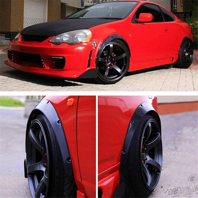 4 PCS Car Universal Fender Flares Wheel Eyebrow Black Not Painted Wheel Eyebrow - Mudguards by PMC TechLife | Online Shopping South Africa | PMC TechLife | Buy Now Pay Later Mobicred