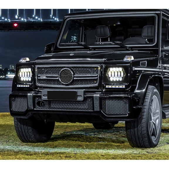 7 inch H4 DC 9V-30V 3000LM 6000K 30W IP67 8LED Lamp Beads Car Square Shape LED Headlight Lamps for Jeep Wrangler