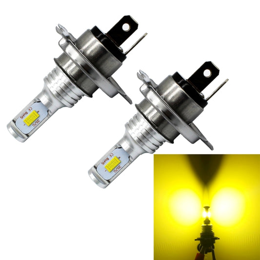 2 PCS H4 72W 1000LM 6000-6500K Super Bright White Light Car Fog LED Bulbs, DC 12-24V (Yellow Light) - Fog / Driving Lights by PMC Jewellery | Online Shopping South Africa | PMC Jewellery | Buy Now Pay Later Mobicred