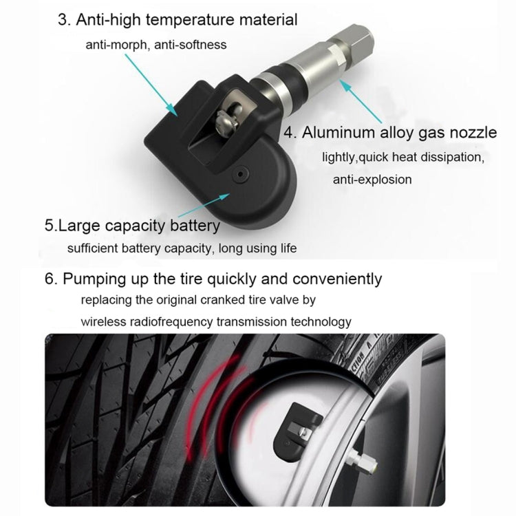 VC601 TPMS 4 Built-in Sensors Tire Pressure Monitoring Alarming System Diagnostic-tool with Bluetooth 4.0 Work on Android / iOS / iPad - Tire Pressure Gauges by PMC TechLife | Online Shopping South Africa | PMC TechLife | Buy Now Pay Later Mobicred