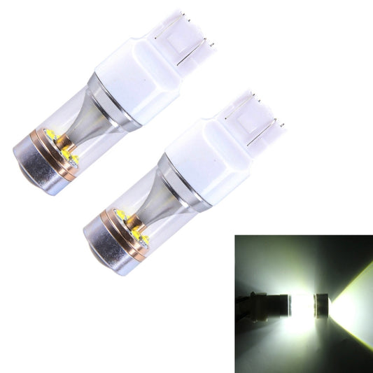 2 PCS T20/7443 350 LM 6000K Dual Wires 30W White Light 6 LED Canbus Car Brake Light Bulb, DC 12V - Brake Lights by PMC Jewellery | Online Shopping South Africa | PMC Jewellery | Buy Now Pay Later Mobicred