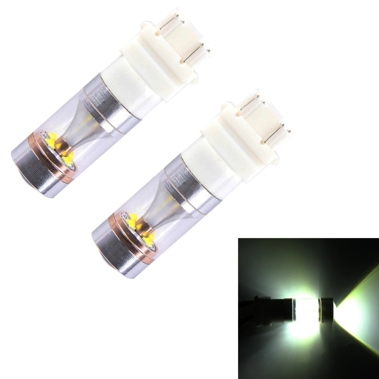 2 PCS T25/3157 Dual Wires 2300 LM 6000K 30W White Light 6 LED Canbus Car Brake Light Bulb, DC 12V - Brake Lights by PMC TechLife | Online Shopping South Africa | PMC TechLife | Buy Now Pay Later Mobicred