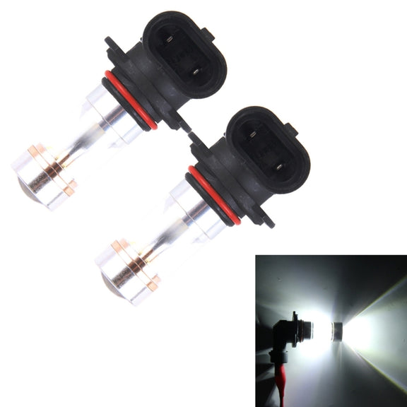 2 PCS 9006 350 LM 6000K 30W White Light 6 LED Car Fog Light Bulb, DC 12V
