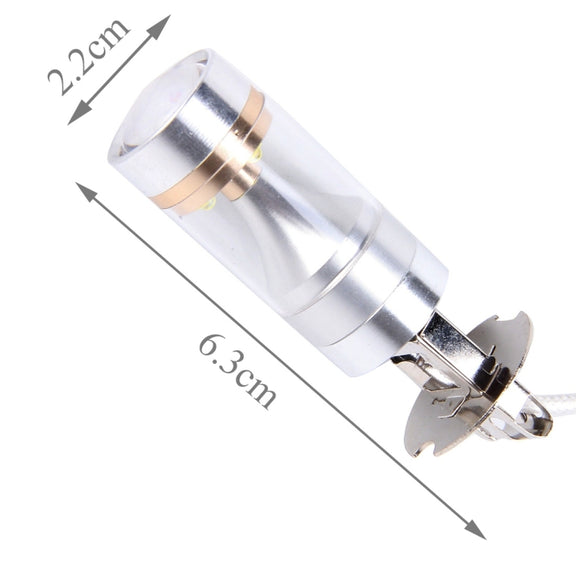 2 PCS H3 30W 350 LM 6000K White Light 6 LED Car Fog Light Bulb, DC 12V