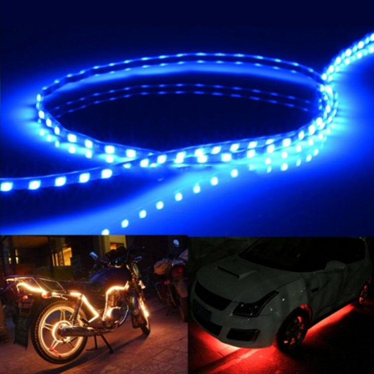 5 PCS Flow Style 45 LED 3528 SMD Waterproof Flexible Car Strip Light for Car Decoration, DC 12V, Length: 90cm(Blue Light) - Decorative Lights by PMC TechLife | Online Shopping South Africa | PMC TechLife | Buy Now Pay Later Mobicred