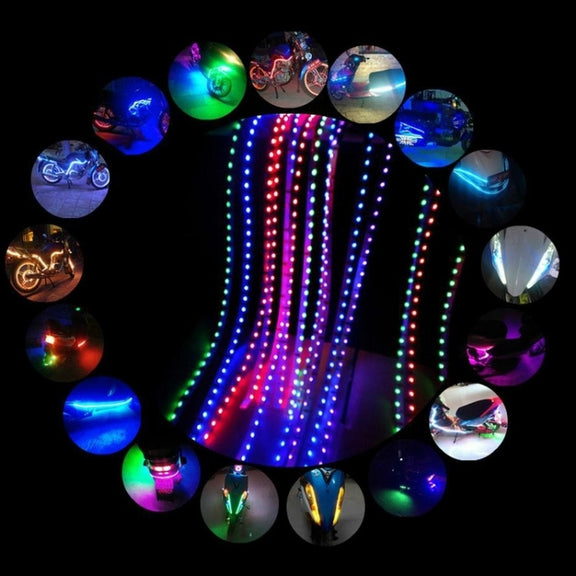 5 PCS Flow Style 45 LED 3528 SMD Water-resistant Flexible Car Strip Light for Car Decoration, DC 12V, Length: 90cm(Green Light)
