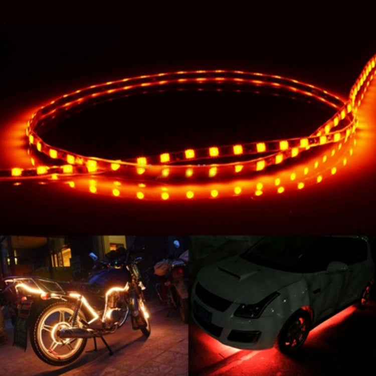 5 PCS Flow Style 45 LED 3528 SMD Waterproof Flexible Car Strip Light for Car Decoration, DC 12V, Length: 90cm(Yellow Light) - Decorative Lights by PMC TechLife | Online Shopping South Africa | PMC TechLife | Buy Now Pay Later Mobicred