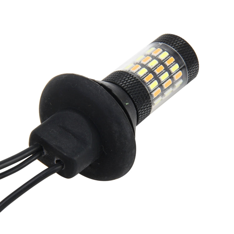 2 PCS 3156 5W 450LM 60LEDs DC 12V SMD-4014 Car Auto Brake Light Turn Signal Lights Car Source Set(White Light+Yellow Light), Cable Length: 40cm - Brake Lights by PMC TechLife | Online Shopping South Africa | PMC TechLife | Buy Now Pay Later Mobicred