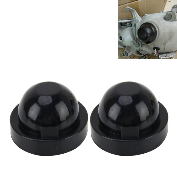 2 PCS K90 Universal Car LED Headlight HID Xenon Lamp Silicone Dust Cover Seal Caps Car Dust Cover Water-resistant Dustproof Sealing Headlamp Cover for Car Retrofit, Inner Diameter: 9cm