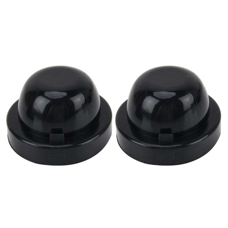 2 PCS K95 Universal Car LED Headlight HID Xenon Lamp Silicone Dust Cover Seal Caps Car Dust Cover Water-resistant Dustproof Sealing Headlamp Cover for Car Retrofit, Inner Diameter: 9.5cm