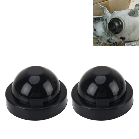 2 PCS K100 Universal Car LED Headlight HID Xenon Lamp Silicone Dust Cover Seal Caps Car Dust Cover Water-resistant Dustproof Sealing Headlamp Cover for Car Retrofit, Inner Diameter: 10cm