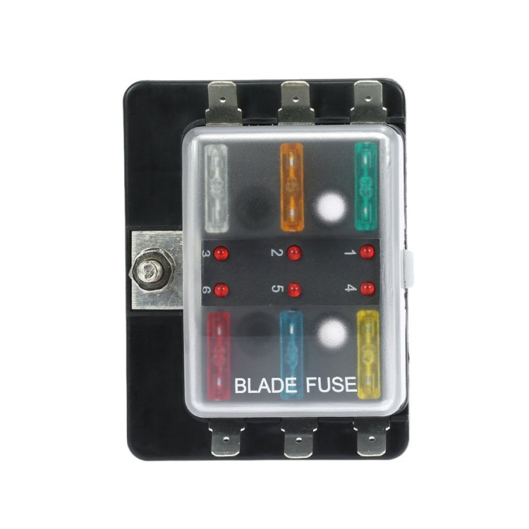 Universal 6 Way Fuse Box Block Fuse Holder Box Car Vehicle Circuit Automotive Blade Tool 6 Way Fuse Block, DC 10V-32V - free shipping - PMC TechLife - Order now!