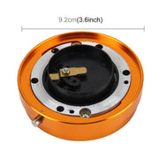 Universal Billet Aluminum Thin Version Auto Steering Wheel Quick Release Kit with Security Lock for Modified and Racing Car