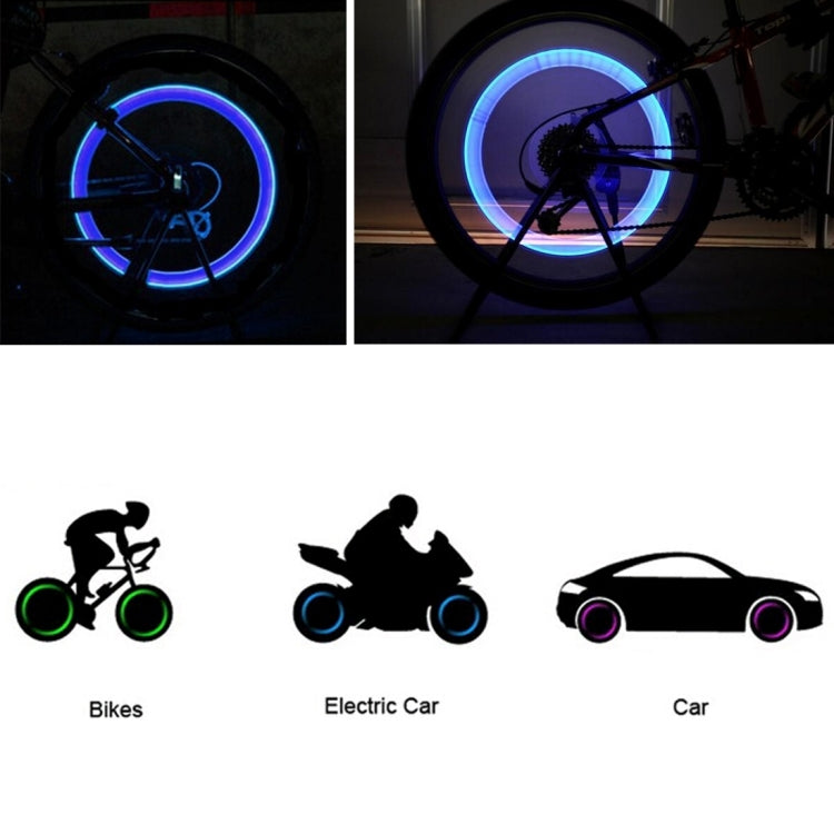 2 PCS Wheel Tyre Lamp With Battery for Car / Motorbike / Bike(Blue Light) - Decorative Lights by PMC Jewellery | Online Shopping South Africa | PMC Jewellery | Buy Now Pay Later Mobicred