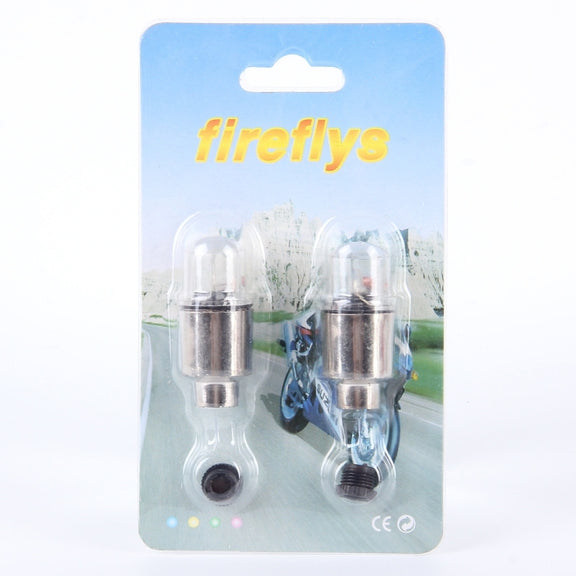 2 PCS Valve Cap Light Wheel Tyre Lamp With Battery for Car / Motorbike / Bike(Blue Light)