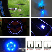 2 PCS Valve Cap Light Wheel Tyre Lamp With Battery for Car / Motorbike / Bike(Blue Light)