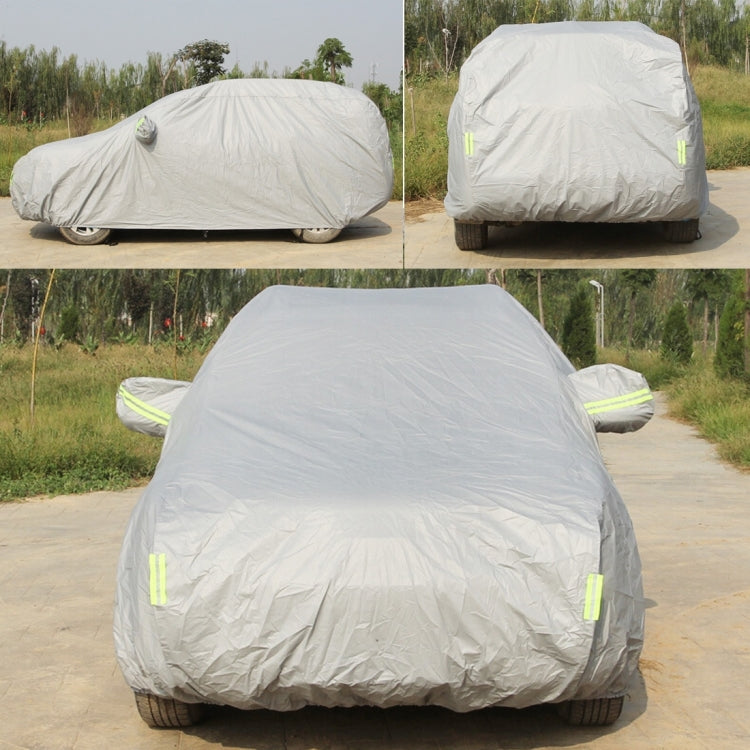 Oxford Cloth Anti-Dust Waterproof Sunproof Flame Retardant Breathable Indoor Outdoor Full Car Cover Sun UV Snow Dust Resistant Protection SUV Car Cover with Warning Strips, Fits Cars up to 4.8m(187 inch) in Length - PE Material by PMC TechLife | Online Shopping South Africa | PMC TechLife | Buy Now Pay Later Mobicred