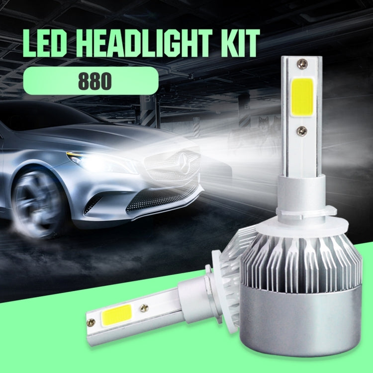 2pcs 880/881 18W 1800LM 6000K Waterproof IP68 Car Auto LED Headlight with 2 COB LED Lamps, DC 9-36V(White Light) - LED Headlamps by PMC TechLife | Online Shopping South Africa | PMC TechLife | Buy Now Pay Later Mobicred