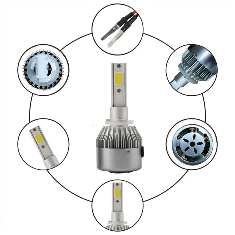 2pcs 880/881 18W 1800LM 6000K Waterproof IP68 Car Auto LED Headlight with 2 COB LED Lamps, DC 9-36V(White Light) - LED Headlamps by PMC TechLife | Online Shopping South Africa | PMC TechLife | Buy Now Pay Later Mobicred