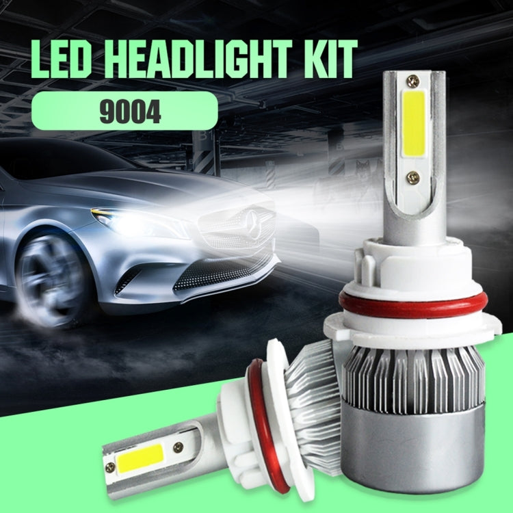 2pcs 9004 18W 1800LM 6000K Waterproof IP68 Car Auto LED Headlight with 2 COB LED Lamps, DC 9-36V(White Light) - LED Headlamps by PMC TechLife | Online Shopping South Africa | PMC TechLife | Buy Now Pay Later Mobicred