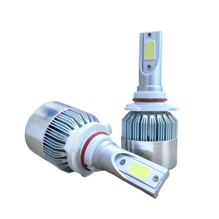 2pcs 9005 18W 1800LM 6000K Water-resistant IP68 Car Auto LED Headlight with 2 COB LED Lamps, DC 9-36V(White Light)