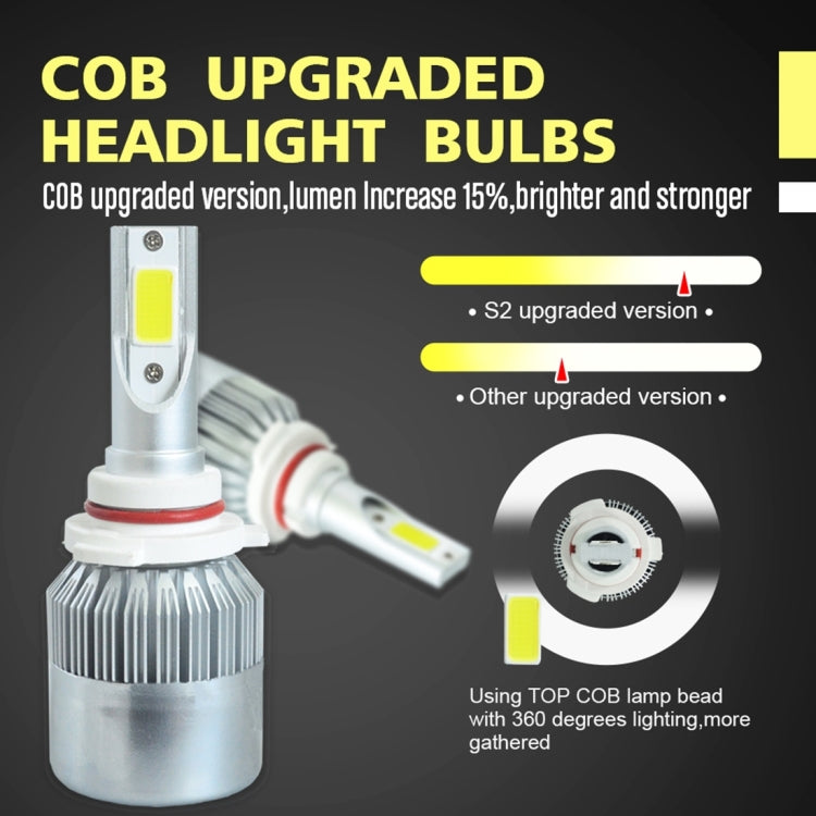 2pcs 9005 18W 1800LM 6000K Waterproof IP68 Car Auto LED Headlight with 2 COB LED Lamps, DC 9-36V(White Light) - LED Headlamps by PMC TechLife | Online Shopping South Africa | PMC TechLife | Buy Now Pay Later Mobicred