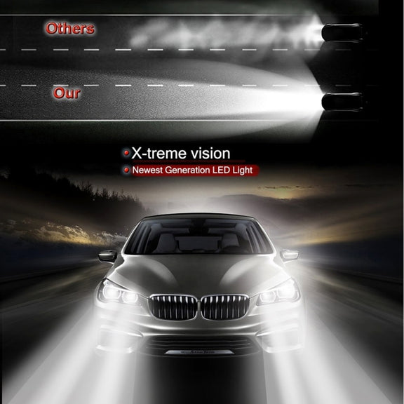 2pcs 9005 18W 1800LM 6000K Water-resistant IP68 Car Auto LED Headlight with 2 COB LED Lamps, DC 9-36V(White Light)