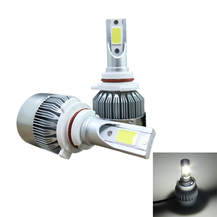 2 PCS C9 9006 18W 1800LM 6000K Waterproof IP68 Car Auto LED Headlight with 2 COB LED Lamps, DC 9-36V(White Light) - LED Headlamps by PMC TechLife | Online Shopping South Africa | PMC TechLife | Buy Now Pay Later Mobicred