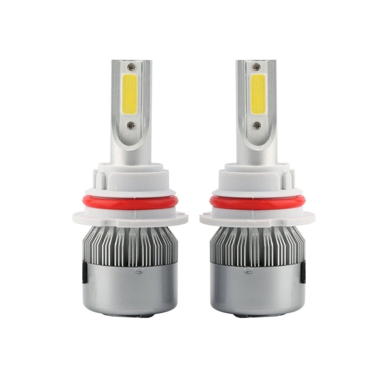 2pcs 9007 18W 1800LM 6000K Waterproof IP68 Car Auto LED Headlight with 2 COB LED Lamps, DC 9-36V(White Light) - LED Headlamps by PMC TechLife | Online Shopping South Africa | PMC TechLife | Buy Now Pay Later Mobicred