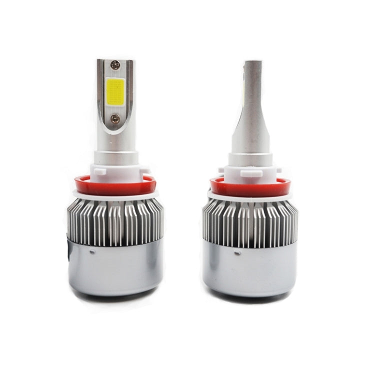 2pcs H8/H11 18W 1800LM 6000K Waterproof IP68 Car Auto LED Headlight with 2 COB LED Lamps, DC 9-36V(White Light) - LED Headlamps by PMC TechLife | Online Shopping South Africa | PMC TechLife | Buy Now Pay Later Mobicred