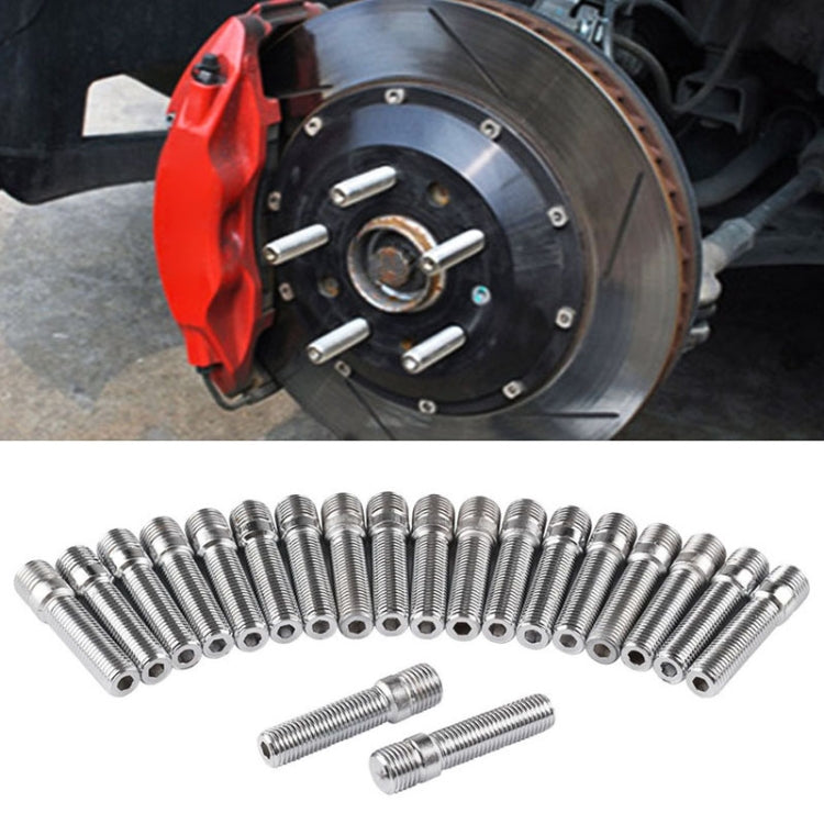 20 PCS 5.8cm Universal Car Modification Extended Wheels Stud Conversion M14x1.5 to M12x1.5 Screw Adapter LN032 LN033 LN044 - Nuts & Bolts by PMC TechLife | Online Shopping South Africa | PMC TechLife | Buy Now Pay Later Mobicred