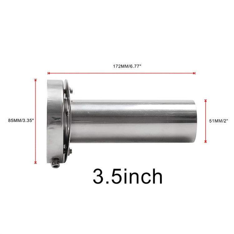 3.5 inch Universal Car 304 Stainless Steel Exhaust Pipe Muffler Unadjustable Tail Muffler Tip - Exhaust Pipes by PMC TechLife | Online Shopping South Africa | PMC TechLife | Buy Now Pay Later Mobicred