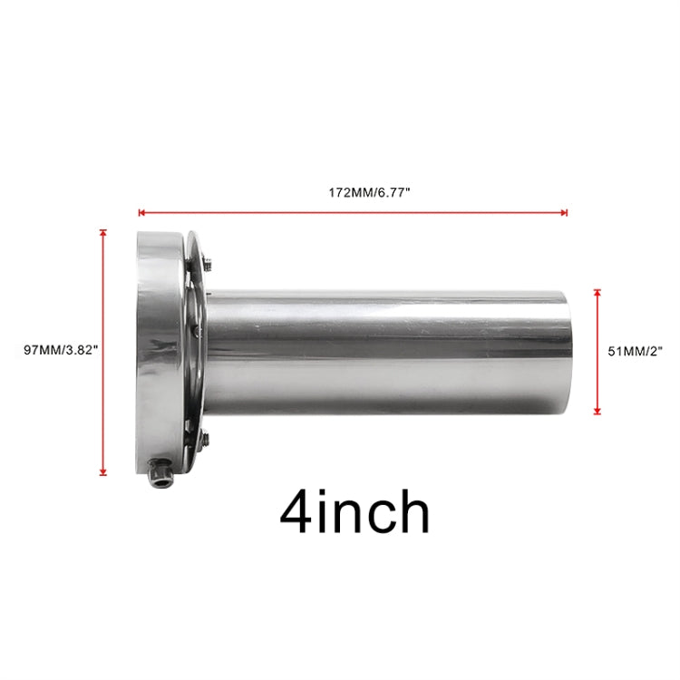 4 inch Universal Car 304 Stainless Steel Exhaust Pipe Muffler Adjustable Tail Muffler Tip - Exhaust Pipes by PMC TechLife | Online Shopping South Africa | PMC TechLife | Buy Now Pay Later Mobicred