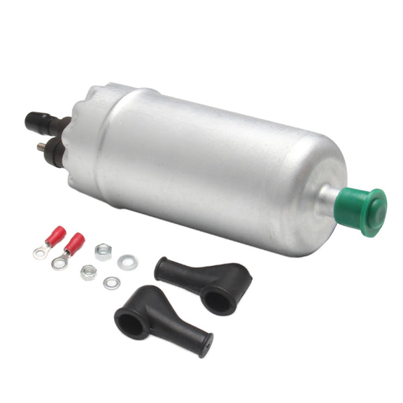 Car 140L/H High Flow In-Line Injection Fuel Pump External Electric Fuel Pump Flow 0580464038 for Mercedes-Benz / Renault / Peugeot / Opel / BMW / Citroen (Silver)