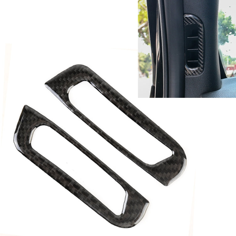 2 PCS Car A Column Air Outlet Carbon Fiber Decorative Sticker for Jeep Grand Cherokee 2011-2018 - Car Interior Mouldings by PMC TechLife | Online Shopping South Africa | PMC TechLife | Buy Now Pay Later Mobicred