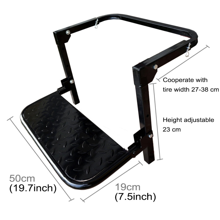 Portable Folding Car Stairs Tyre Mount Steps Ladder for Pickup Trucks, Truck, SUV - Foot Pedal by PMC TechLife | Online Shopping South Africa | PMC TechLife | Buy Now Pay Later Mobicred