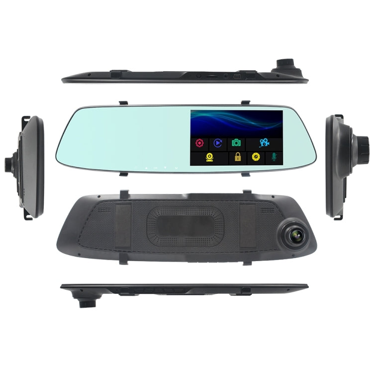 G705 5 inch LCD Touch Screen Rear View Mirror Car Recorder with Separate Camera, 170 Degree Wide Angle Viewing, Support Loop Video / Motion Detection / G-Sensor / TF Card - Car DVRs by PMC TechLife | Online Shopping South Africa | PMC TechLife | Buy Now Pay Later Mobicred